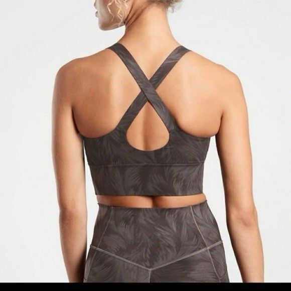 ATHLETA Aurora Scoop Sports Bra D-DD Size M Purpleish brown - Picture 3 of 10